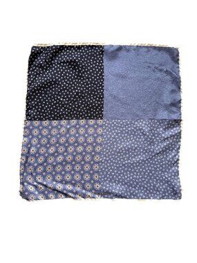 Men's Pocket Scarf Silk Square 4 Way Patchwork Luxury Formal Hand Stitched Italy